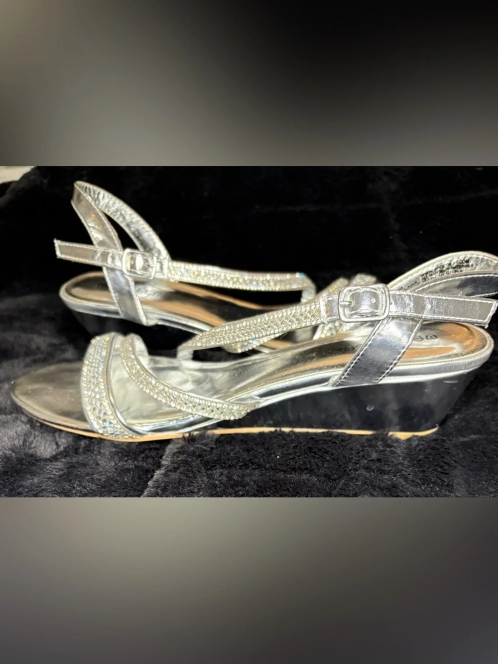 Marbella Rhinestone Wedges - Silver